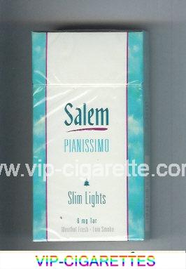 Salem Pianissimo Slim Lights Menthol Fresh 100s cigarettes hard box