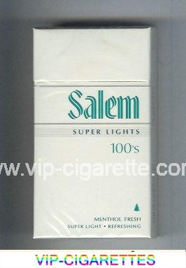Salem Super Lights 100s Menthol Fresh cigarettes hard box