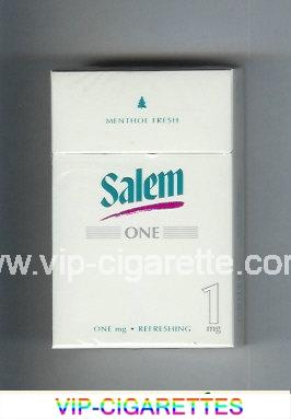 Salem One 1 mg Menthol Fresh with red line cigarettes hard box