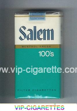 Salem 100s Menthol Fresh green and white cigarettes soft box