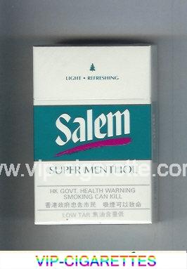 Salem Super Menthol with red line cigarettes hard box