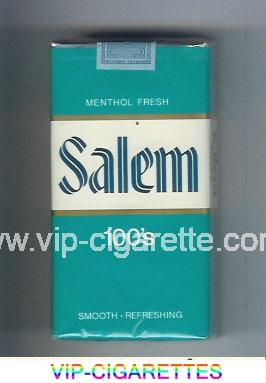 Salem 100s Menthol Fresh green and white and green cigarettes soft box