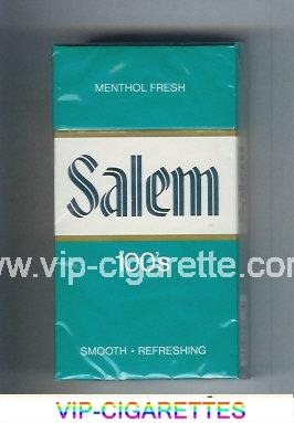 Salem 100s Menthol Fresh green and white and green cigarettes hard box