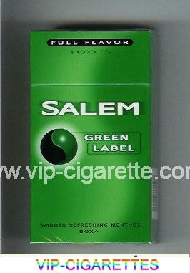 Salem Green Label Full Flavor 100s cigarettes hard box