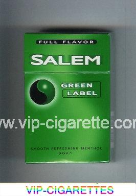 Salem Green Label Full Flavor cigarettes hard box