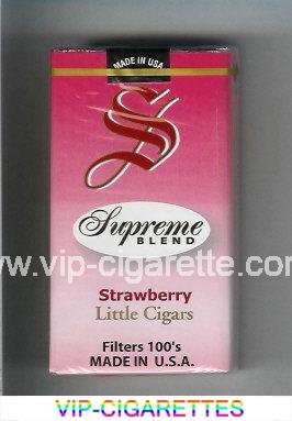 Supreme Blend Strawberry Little Cigars Filters 100s Cigarettes soft box