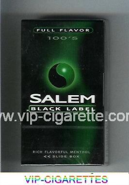 Salem Black Label Full Flavor 100s cigarettes hard box