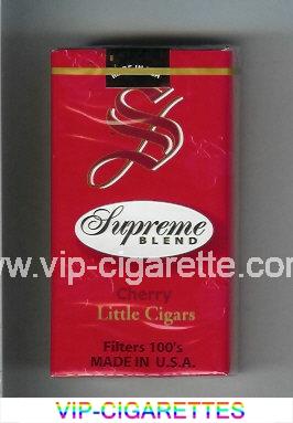 Supreme Blend Cherry Little Cigars Filters 100s Cigarettes soft box