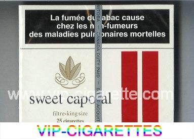 Sweet Caporal Filter 25 Cigarettes wide flat hard box