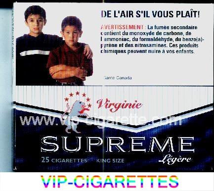 Supreme Light 25 Cigarettes hard box