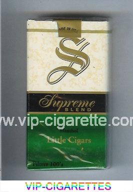 Supreme Blend Little Cigars Menthol 100s Cigarettes soft box