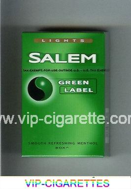 Salem Green Label Lights cigarettes hard box