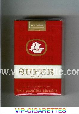 Super Filtro Cigarettes red and white soft box