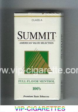 Summit Full Flavor Menthol 100s Cigarettes soft box