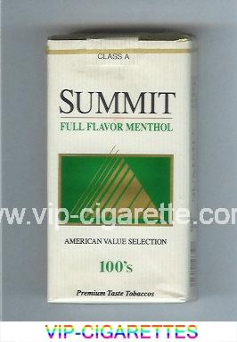 Summit 100s Full Flavor Menthol Cigarettes soft box
