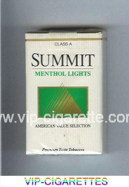 Summit Menthol Lights Cigarettes soft box