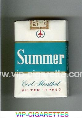Summer Cool Menthol Filter Tipped Cigarettes soft box
