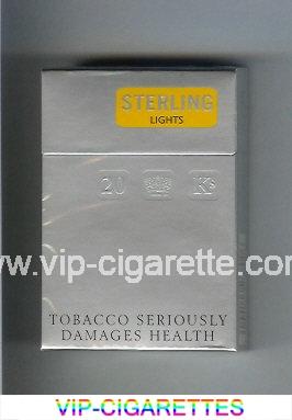 Sterling Lights cigarettes hard box