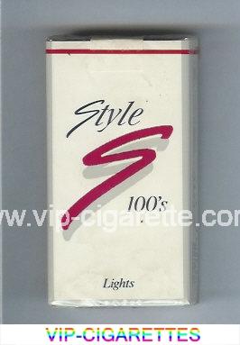 Style 100s Lights cigarettes soft box