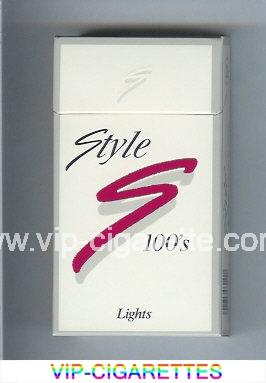 Style 100s Lights cigarettes hard box