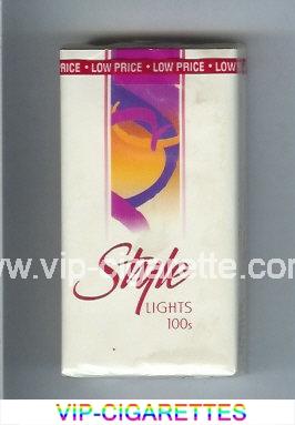 Style Lights 100s cigarettes soft box