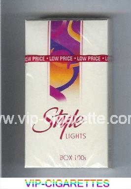 Style Lights 100s cigarettes hard box