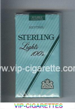 Sterling Lights Menthol 100s cigarettes soft box