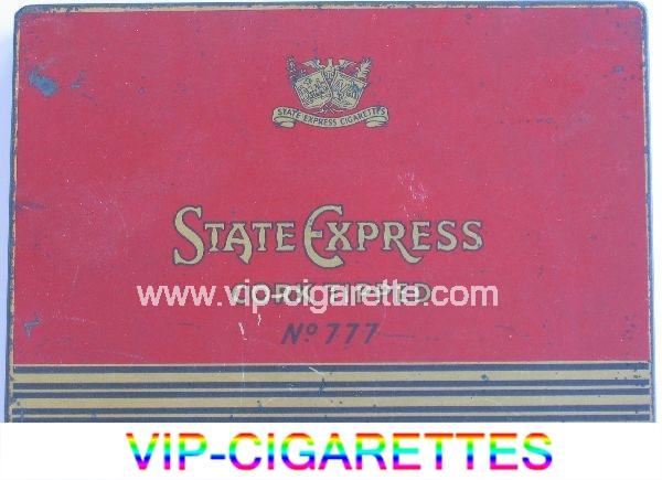 State Express Cork Tippe No 777 50 cigarettes wide flat hard box