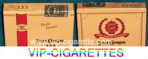 Three Threes State Express 333 cigarettes wide flat hard box