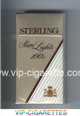 Sterling Slim Lights 100s cigarettes hard box