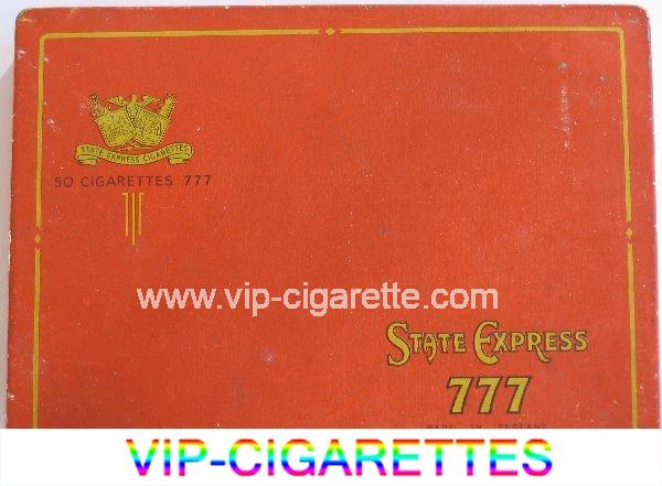 State Express 777 50 cigarettes wide flat hard box