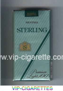 Sterling Premium Lights 100s Menthol cigarettes soft box