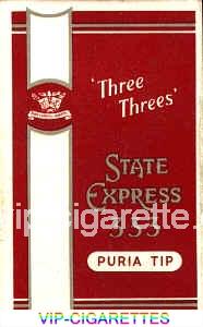 State Express 333 Three Threes Puria Tip cigarettes hard box