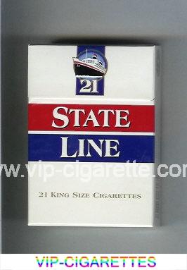 State Line 21 King Size cigarettes hard box