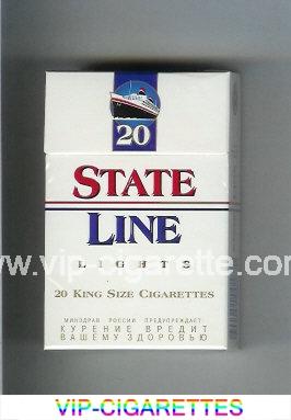 State Line 20 Lights cigarettes hard box