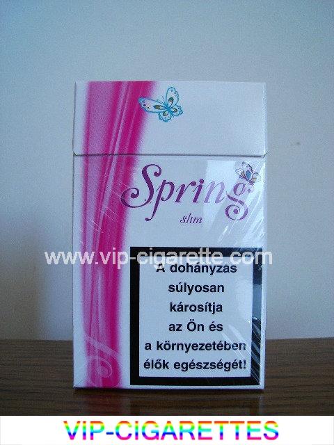 Spring pink superslim Cigarettes soft box