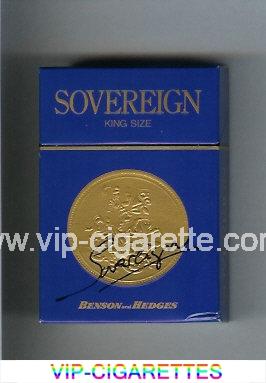 Sovereign Benson and Hedges cigarettes blue hard box