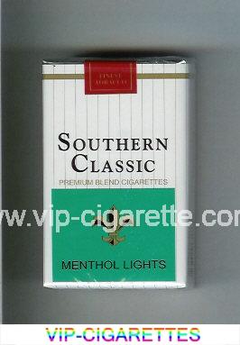 Southern Classic Menthol Lights cigarettes soft box