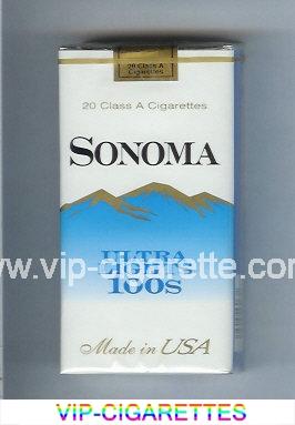 Sonoma Ultra Lights 100s cigarettes soft box