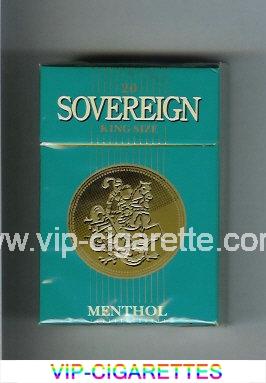 Sovereign Menthol cigarettes green hard box