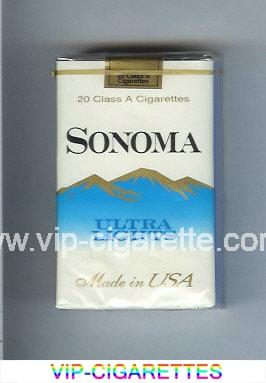 Sonoma Ultra Lights cigarettes soft box