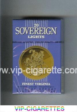 Sovereign Lights Finest Virginia cigarettes blue hard box