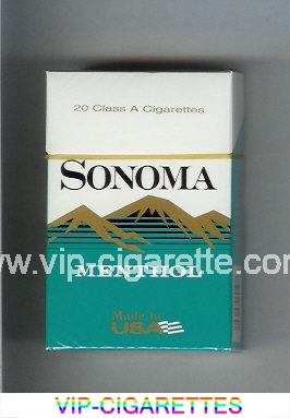 Sonoma Menthol cigarettes hard box