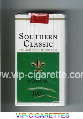 Southern Classic Menthol 100s cigarettes soft box