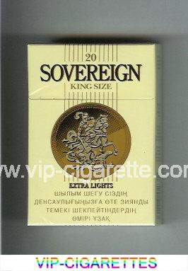 Sovereign Extra Lights cigarettes yellow hard box