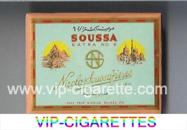 Soussa Extra No 6 cigarettes wide flat hard box