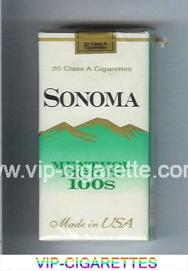 Sonoma Menthol Lights 100s cigarettes soft box