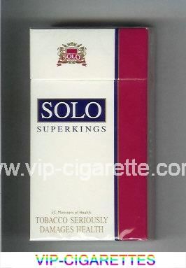 Solo 100s cigarettes white and red hard box