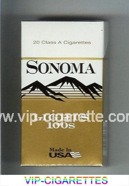 Sonoma Lights 100s cigarettes hard box