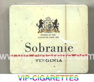 Sobranie Virginia metal cigarettes wide flat hard box